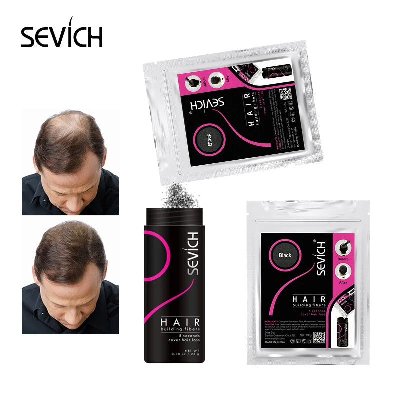 100g Hair Loss Building Hair Fibers Blender Conceal Styling Fiber Hair Powders Thinning Keratin Eyelash Extension Black