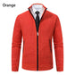 Men's Classic Fleece Zipper Cardigan – Stand Collar, Stylish Design for Casual Elegance