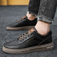 2024 New Mens Casual Shoes Quality PU Leather Shoes For Men Lace-up Breathable Fashion Lofer Autumn Flats Male White Shoes