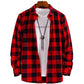 Spring and Autumn Fashion Cotton Long Sleeve Men's Shirt New Brushed Red Plaid Business Leisure Fit Flannel No iron