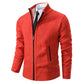 Men's Classic Fleece Zipper Cardigan – Stand Collar, Stylish Design for Casual Elegance