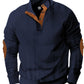 2024 cross-border bestselling euro code men's casual standing collar long-sleeved Jacquard knitted button-down sweater