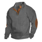 2024 cross-border bestselling euro code men's casual standing collar long-sleeved Jacquard knitted button-down sweater