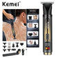 Kemei Professional Electric Self Back Shaver Extreme Long Handle Back Hair Shaving Hair Clipper Nose Hair Trimmer Body Grooming