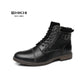 BHKH Men's Boots Winter Fashion botines Zip Lace-up Ankle Boots Vintage Business Dress Shoes Leather Casual Shoes For Men