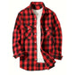 Men's Shirts Chest Two Pockets Button-Up Classic Plaid Smart Casual Flannel Shirt Long Sleeved Design Spring Autumn Men Tops