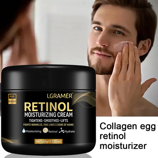 Men's Retinol Face Moisturizer Moisturizing Retinol Cream Anti-Wrinkle Aging Moisturizing Shrink Pores Whitening Smooth Retinol