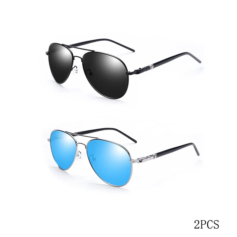 Men And Women Polarized Sunglasses Colored Reflective Glasses Driving Sunglasses Black Unisex Pilot Lenses Uv400