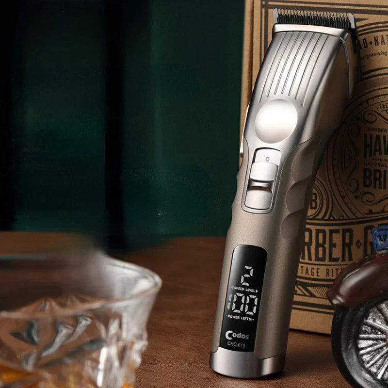 CODOS Hair Clippers for Men - Professional Cordless Clippers with 250min Runtime & Smart LCD - Quiet Hair Trimmer