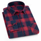 Plaid Shirt 2024 New Autumn Winter Flannel Red Checkered Shirt Men Shirts Long Sleeve Chemise Homme Cotton Male Check Shirts