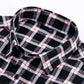 Spring and Autumn Fashion Cotton Long Sleeve Men's Shirt New Brushed Red Plaid Business Leisure Fit Flannel No iron