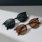 2 Pairs Men Vintage Narrow Cateye Sunglasses Set