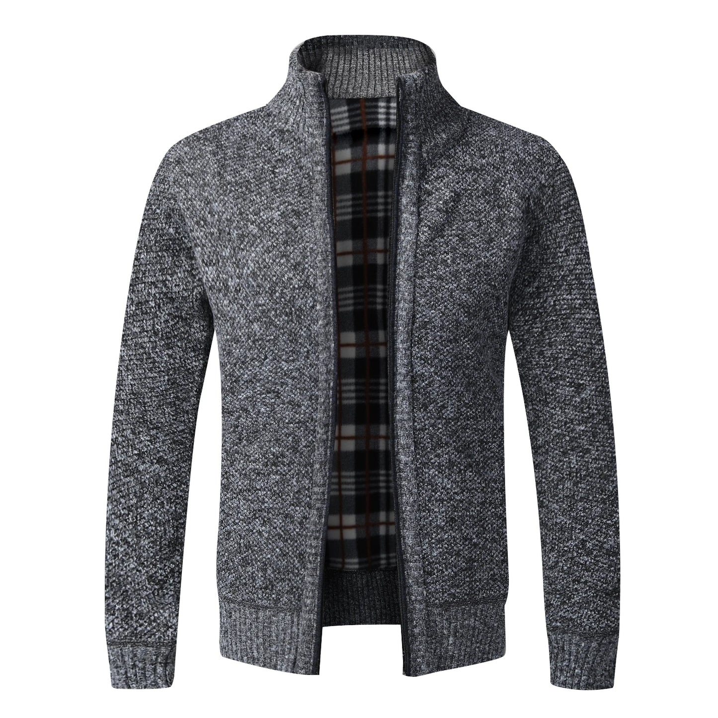 Men's Classic Zip-Up Cardigan – Premium Cotton Blend, Timeless Style for Chilly Days