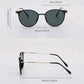 2 Pairs Men Vintage Narrow Cateye Sunglasses Set