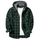 Men's Shirts Classic Plaid Casual Button Down Hooded