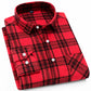 Plaid Shirt 2024 New Autumn Winter Flannel Red Checkered Shirt Men Shirts Long Sleeve Chemise Homme Cotton Male Check Shirts