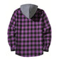 Men's Shirts Classic Plaid Casual Button Down Hooded