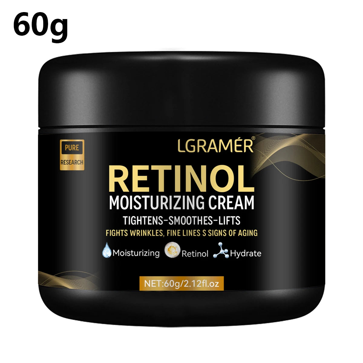 Men's Retinol Face Moisturizer Moisturizing Retinol Cream Anti-Wrinkle Aging Moisturizing Shrink Pores Whitening Smooth Retinol