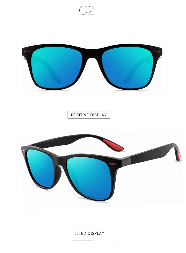 Polarized Sunglasses Men Square Sun Glasses Anti-glare