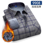 New men's shirt autumn and winter plus fleece thickened warm long sleeve