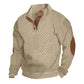 2024 cross-border bestselling euro code men's casual standing collar long-sleeved Jacquard knitted button-down sweater