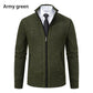 Men's Classic Fleece Zipper Cardigan – Stand Collar, Stylish Design for Casual Elegance