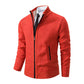 Men's Classic Fleece Zipper Cardigan – Stand Collar, Stylish Design for Casual Elegance